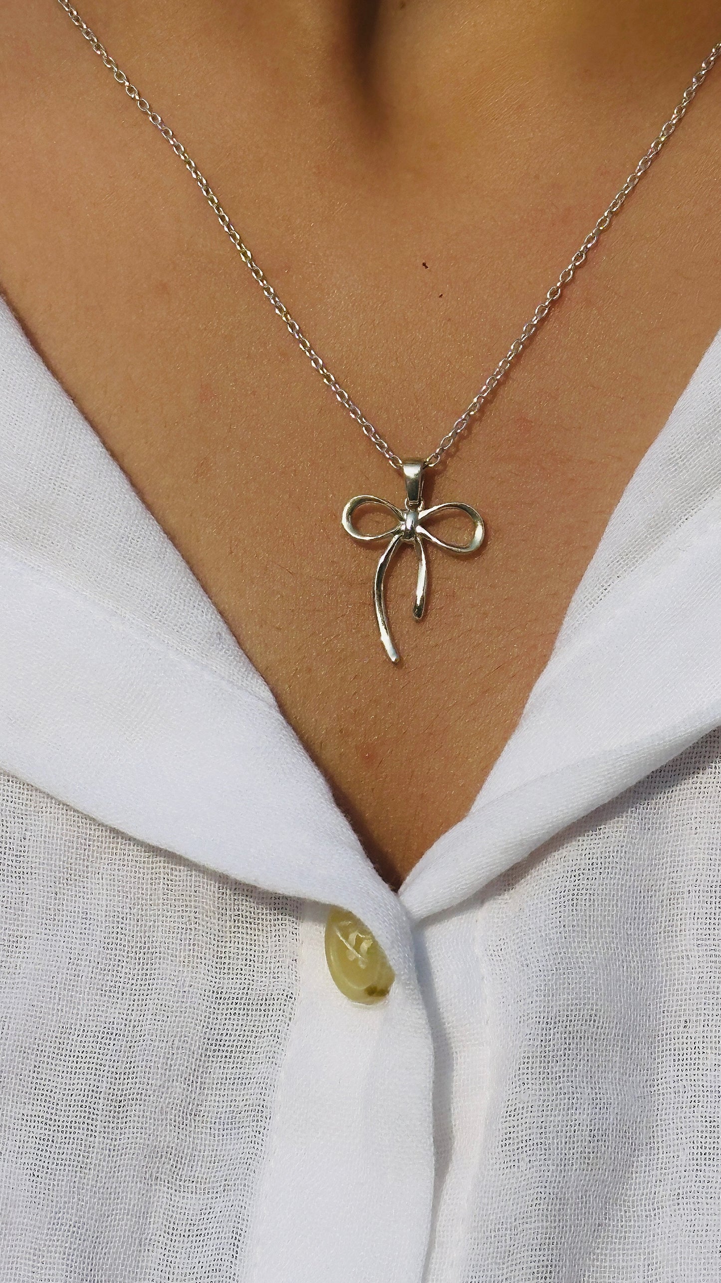 sterling bow neckpiece