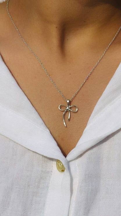 Sterling Bow Neckpiece