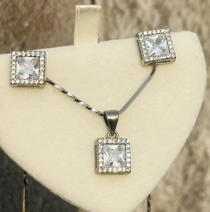 Rectangle Bliss Pendant Set