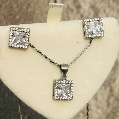 Rectangle Bliss Pendant Set