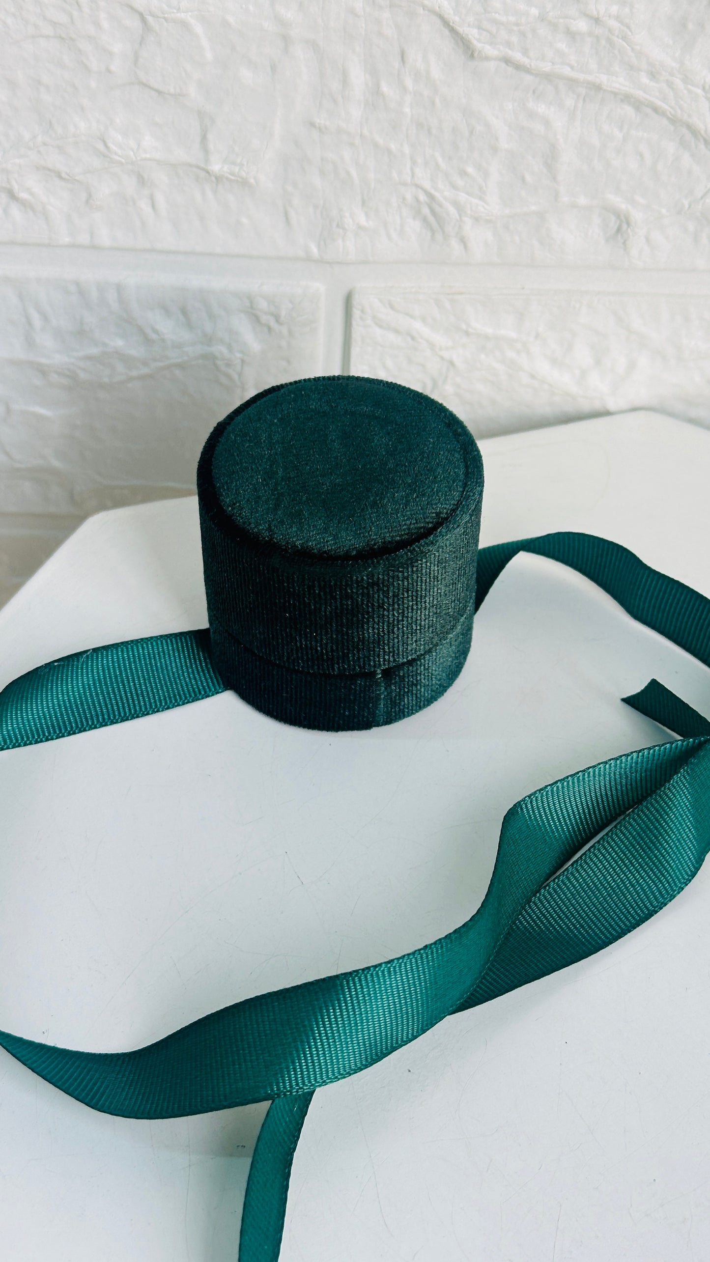 green velvet ring box