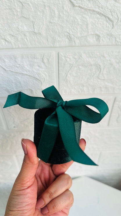 Green Velvet Ring Box