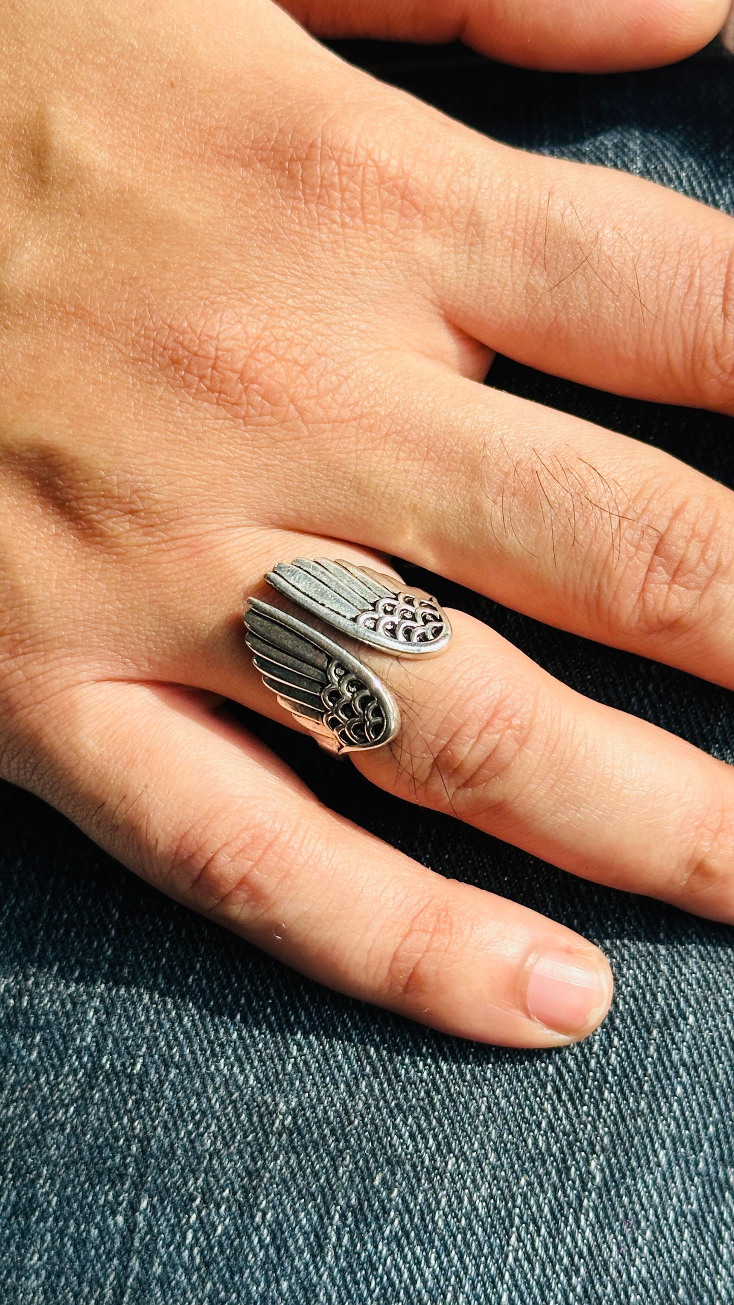 smoky feather ring
