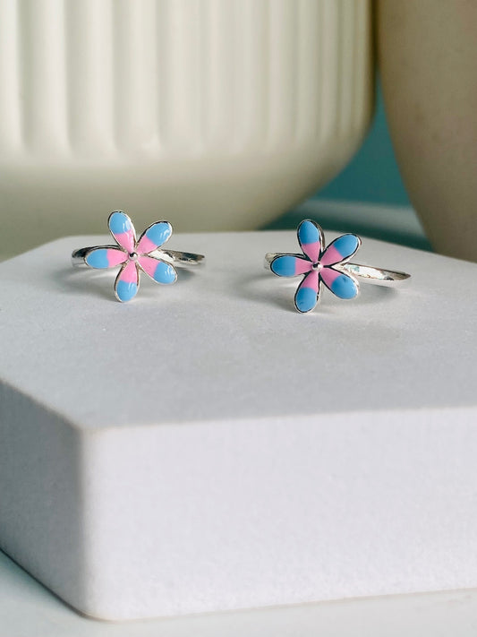Blush & Sky Toe Rings