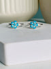 Turquoise Petal Toe Rings
