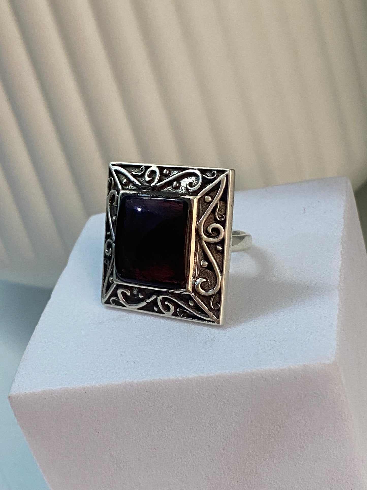 glorious garnet ring
