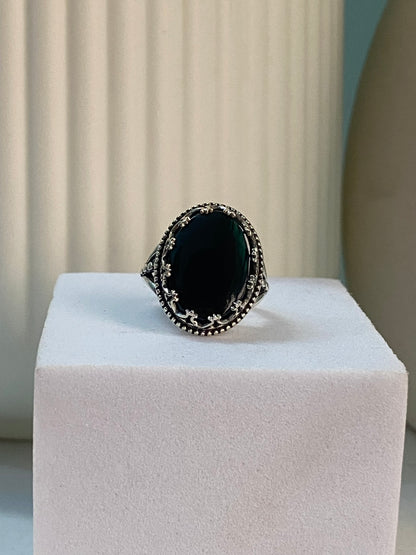 Mystic Oval Onyx Ring