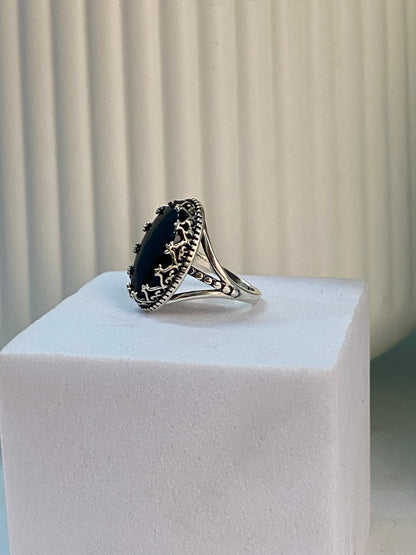 Mystic Oval Onyx Ring