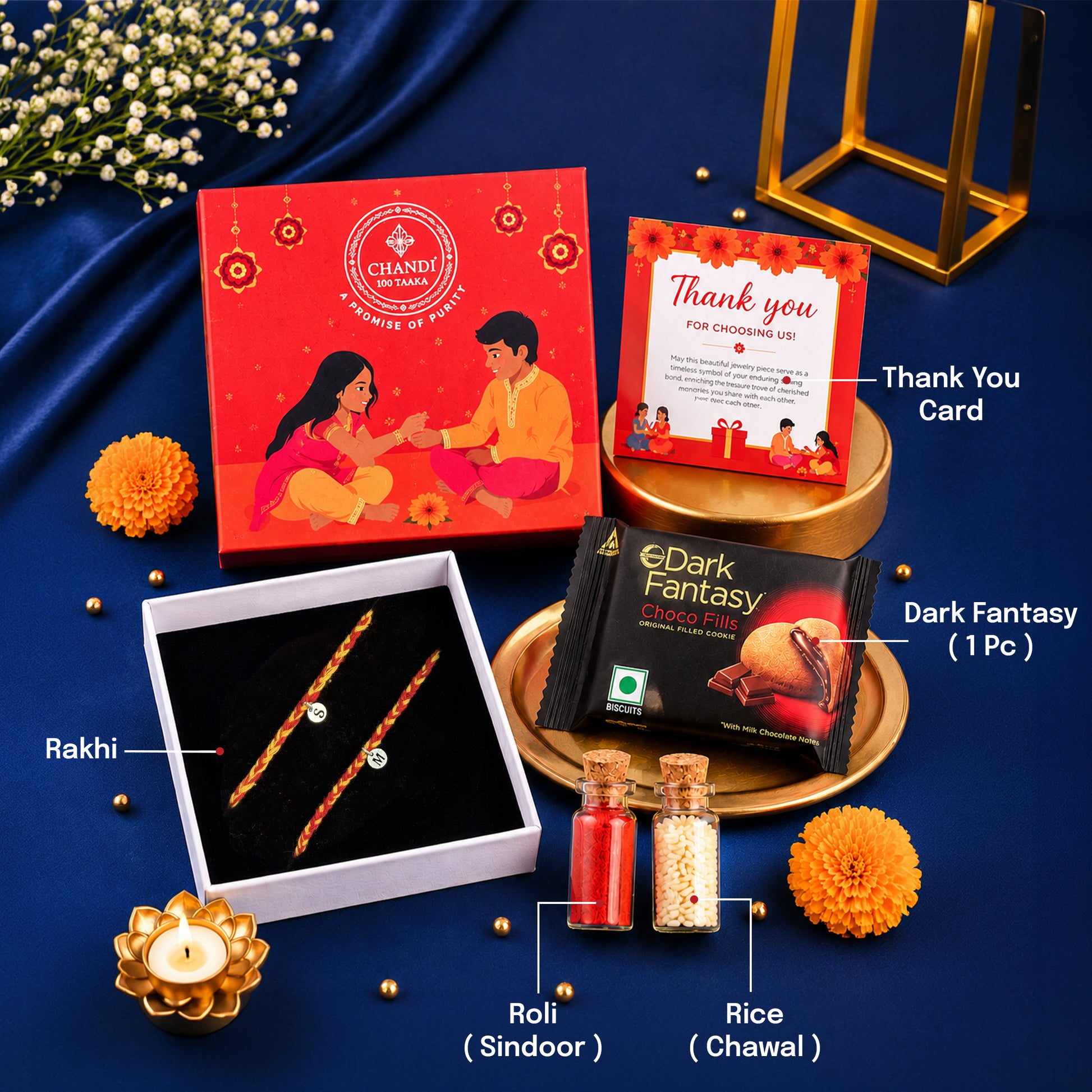 House of Binti kids rakhi presented in a festive Raksha Bandhan gift box