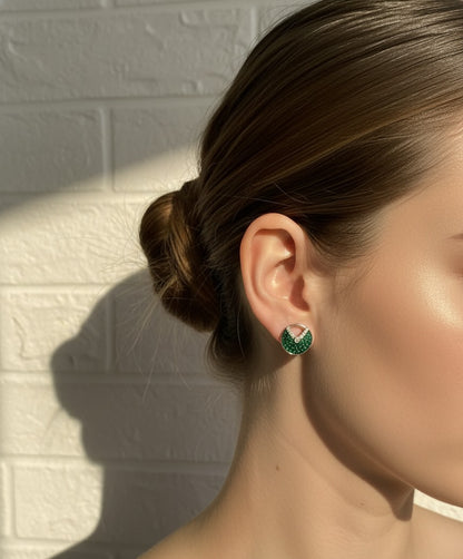 Green Aura Studs