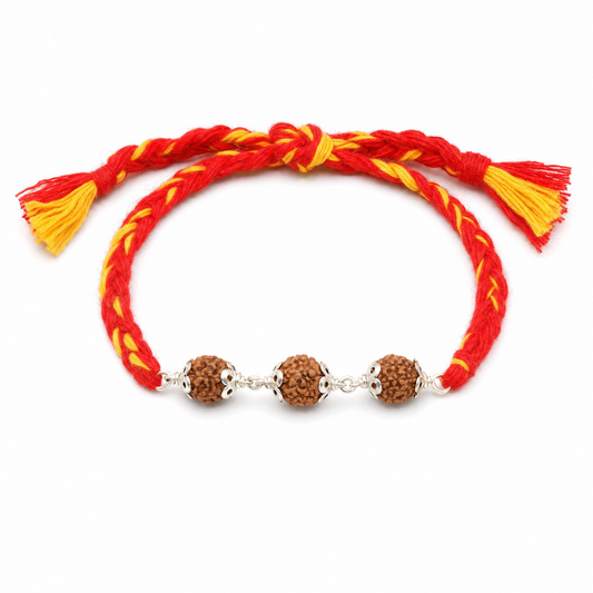 Triple Rudraksha Rakhi