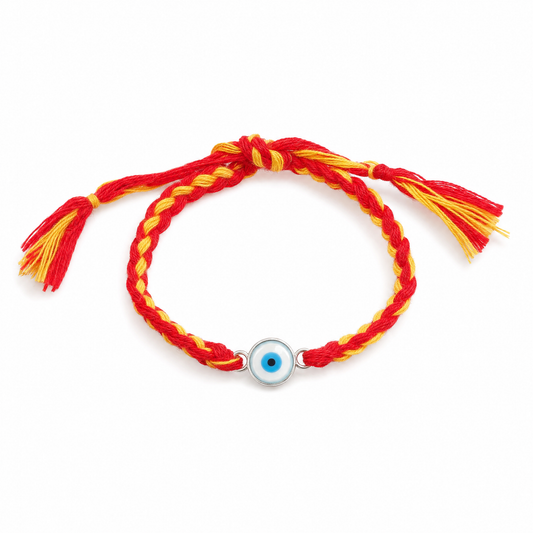 Eternal Evil Eye Rakhi 10mm — 925 silver nazariya charm rakhi