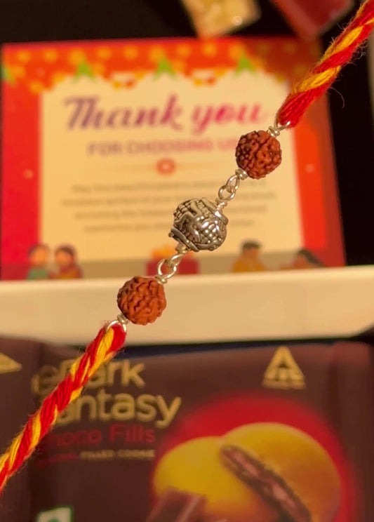 Divine Swastik Rudraksha Rakhi