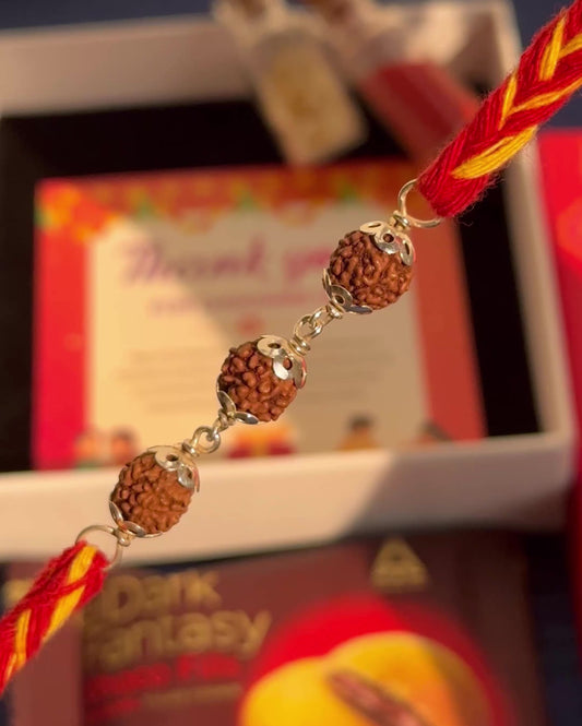 Triple Rudraksha Rakhi