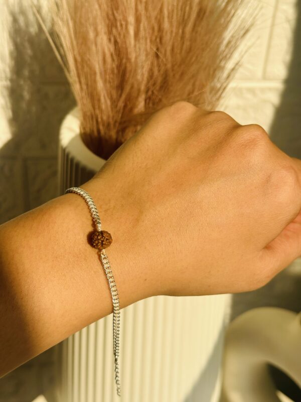 Rudraksha Cuban Chain Bracelet - Image 3