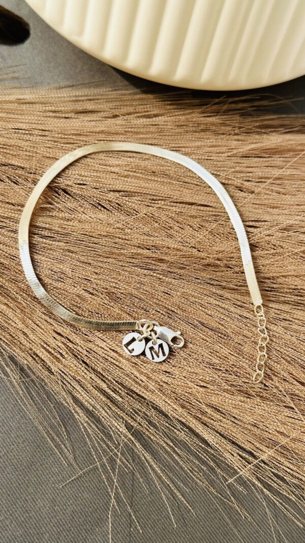 Initial Duo Snake Chain Bracelet