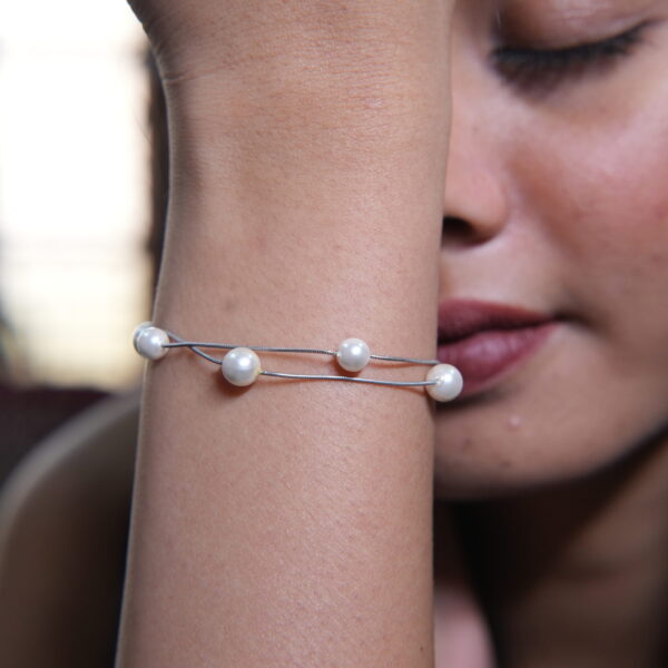 Double Line Pearl Bracelet