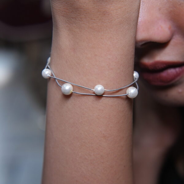 Double Line Pearl Bracelet - Image 3