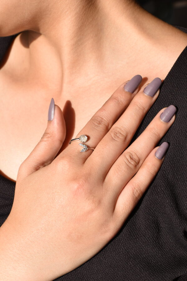 Moon Stone Mermaid Ring - Image 8