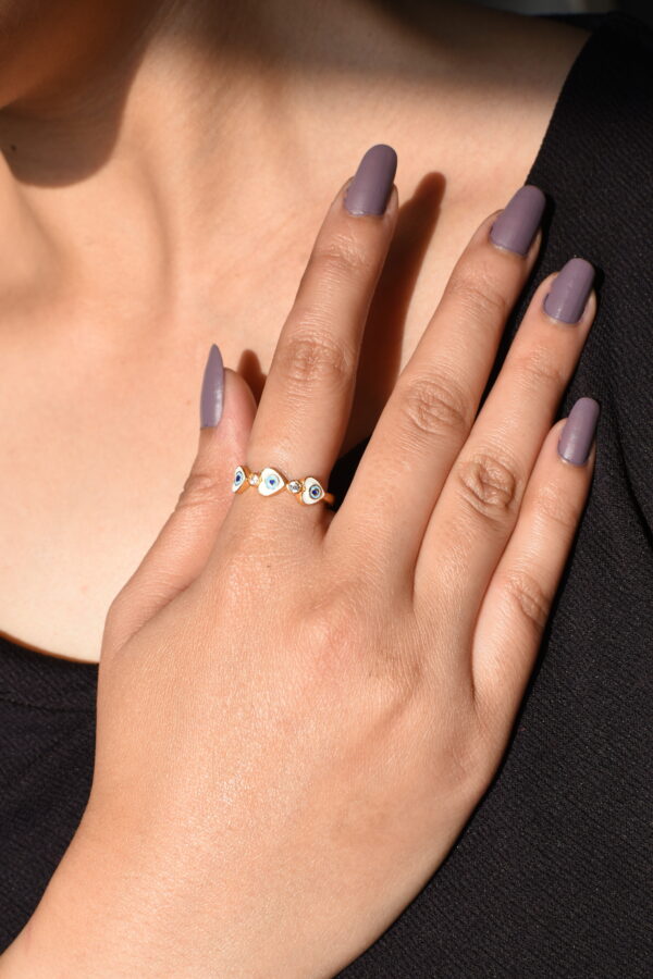 Evil Eye Trio Ring