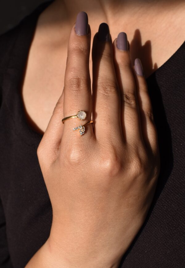 Moon Stone Mermaid Ring - Image 4