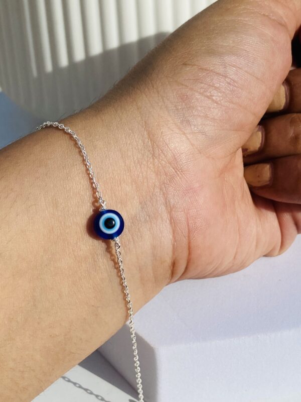 Evil Eye Cabel Chain Bracelet - Image 2