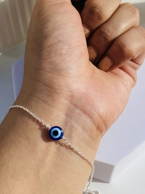 Evil Eye Cabel Chain Bracelet - Image 5