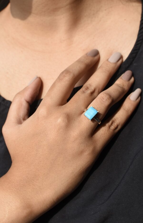 Turquoise crest ring - Image 5