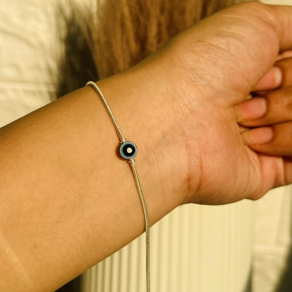 Evil Eye Snake Chain Bracelet