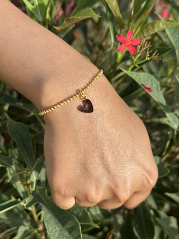 Black Bliss Heart Bracelet - Image 3