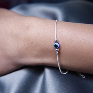 Evil Eye Silver Ball Bracelet - Image 3