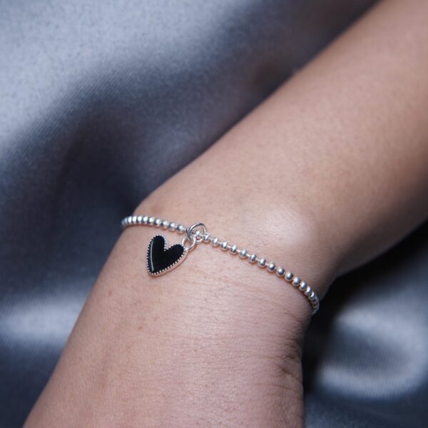 Black Bliss Heart Bracelet - Image 2