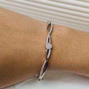 Infinity Side lock Bangle - Image 3