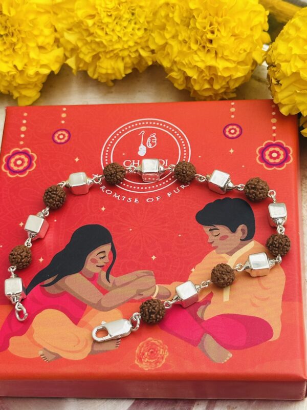 Rudraksha Square Bliss Bracelet - Image 3